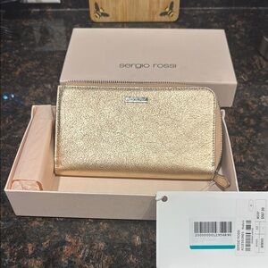 Sergio Rossi Rose Gold metallic Wallet